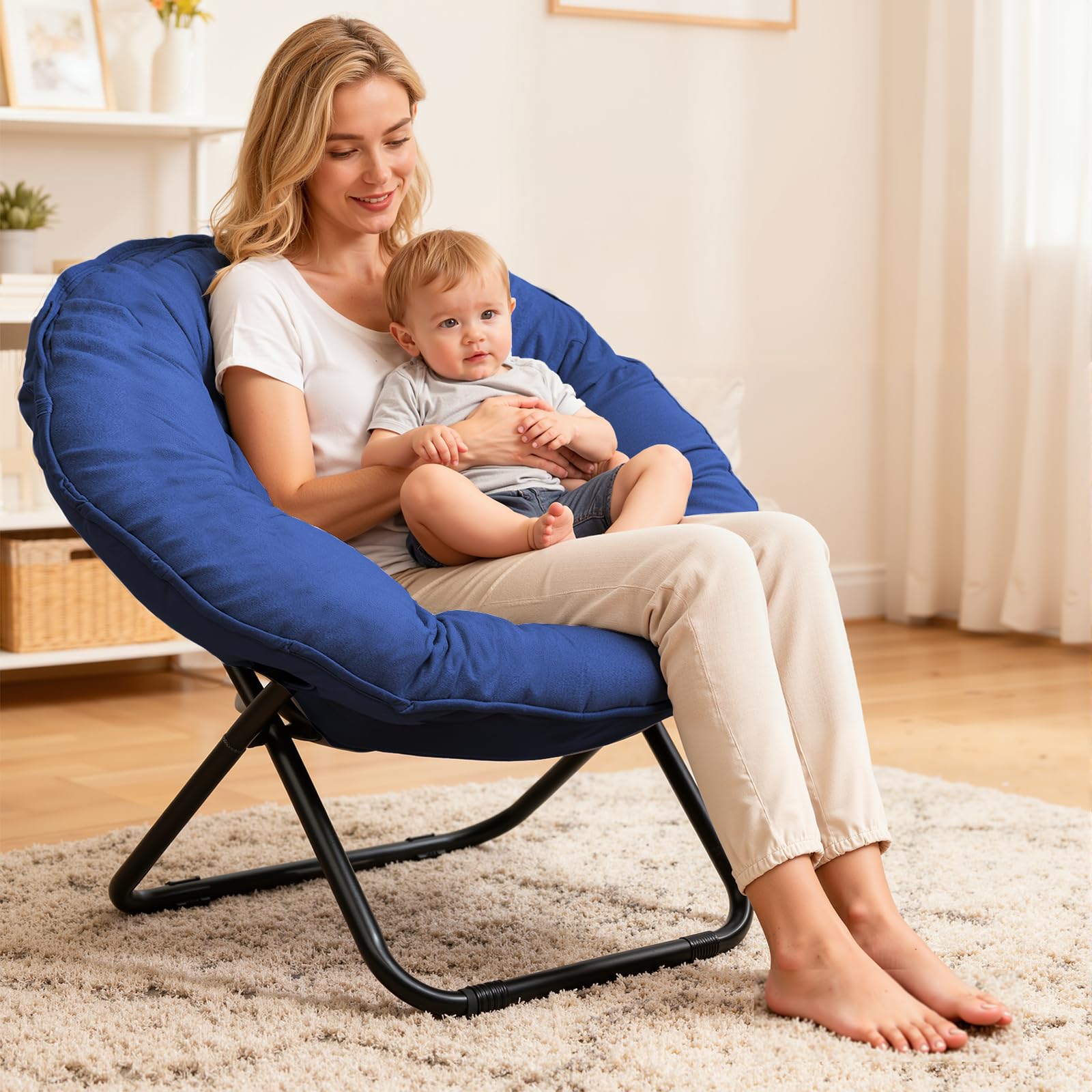 Amazon.com: GREZJXC Saucer Chair for Adults,Kids, Round Chair